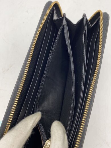 商品画像：長財布/フェイクレザー/BLK/無地/レディース 8