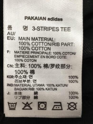 画像：adidasTシャツ/L/コットン/ブラック/無地/cw12024