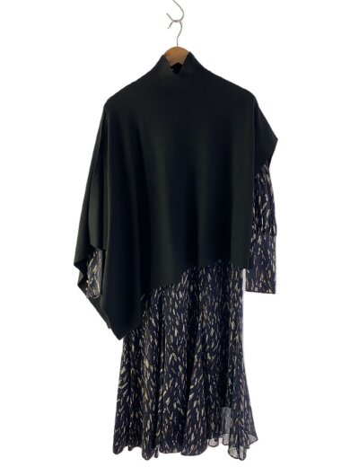 画像：ELENDEEK長袖ワンピース/1/ポリエステル/ネイビー/総柄/512060322201-01/セットアップ1