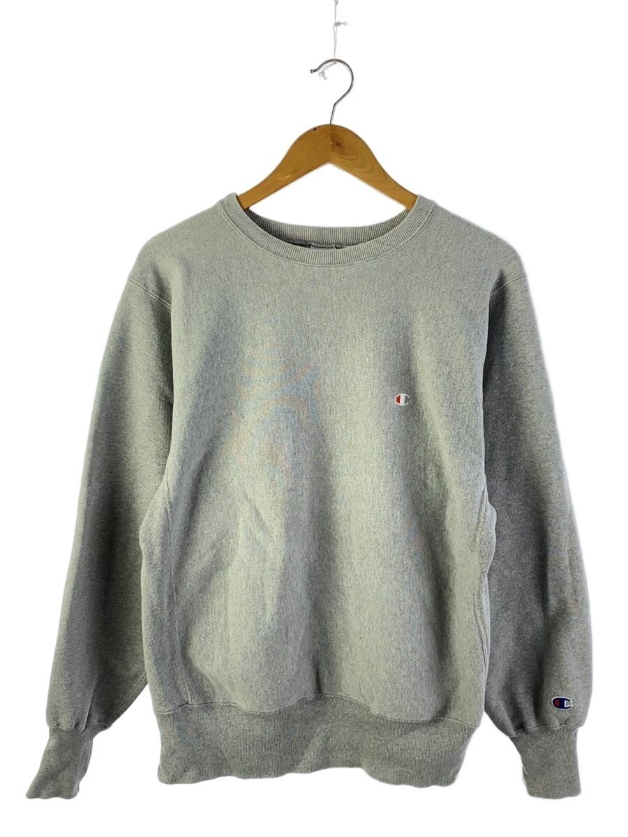 Champion / スウェット/L/コットン/グレー/刺繍タグ/90s/目あり/アメリカ製