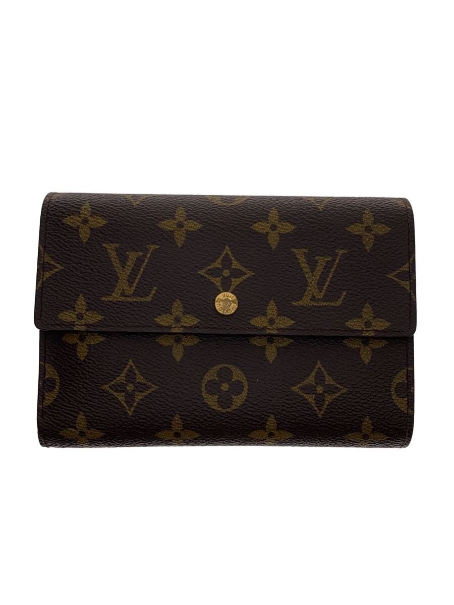 LOUIS VUITTON / ポルト・トレゾール・エテュイシェキエ_モノグラム・キャンバス/ブラウン/総柄/レディース