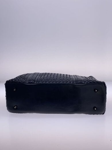 商品画像：トートバッグ/レザー/ブラック/編み込み/擦れ有 4