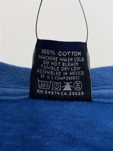 商品画像：Tシャツ/L/コットン/ブルー/紺タグ/毛玉有 4