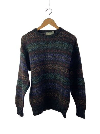 商品画像：ニット・セーター(厚手)/S/ウール/GRY/総柄 1