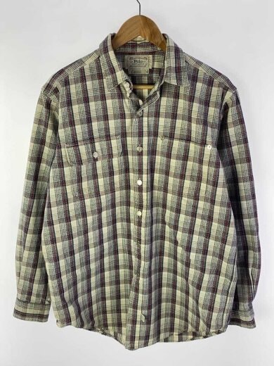 商品画像：長袖シャツ/L/コットン/チェック/80～90年代 1