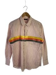 長袖シャツ/コットン/ピンク/ストライプ/PB-100200/AD1995/襟元汚れ有