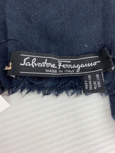 商品画像：ストール/シルク/ネイビー/総柄/レディース 2