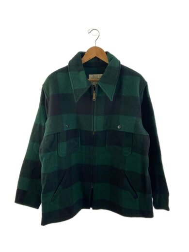 商品画像：ジャケット/L/ウール/グリーン/チェック/筆記体タグ// 1