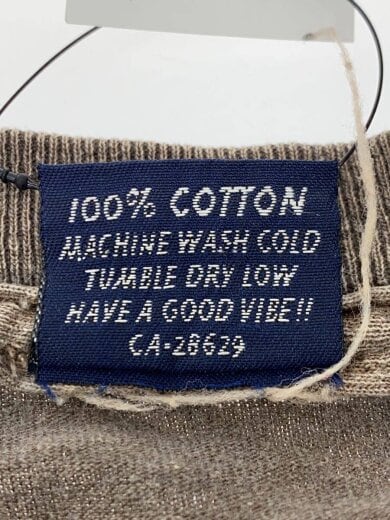 商品画像：Tシャツ/L/コットン/ブラウン/紺タグ/USA製 4