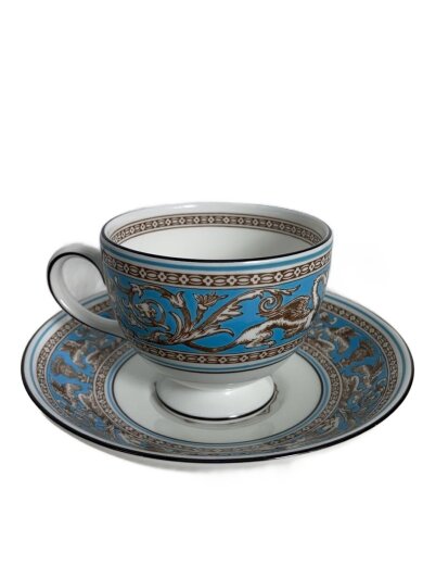 商品画像：カップ&ソーサー/ブルー/フロレンティーン　ターコイズ 1