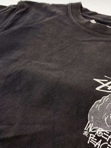 商品画像：Tシャツ/M/コットン/ブラック/USA製/PEACE HAND PIGMENT DYED TEE 6