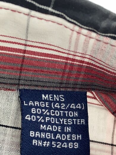 商品画像：長袖シャツ/L/コットン/マルチカラー/チェック/90s/バングラデシュ製/ボタンダウンシャツ 4