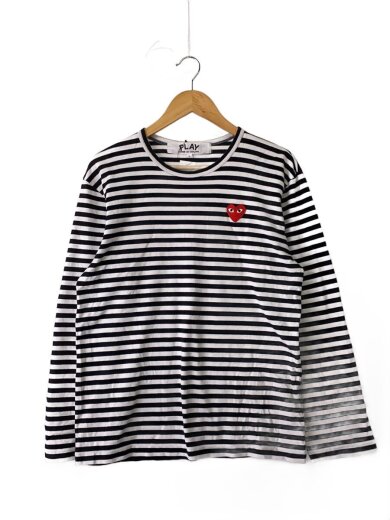 商品画像：長袖Tシャツ/L/コットン/ホワイト/ストライプ/AZ-T164/AD2019/7/使用感有/AD2019 1