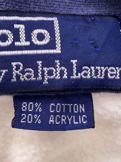 商品画像：スウェット/L/コットン/ホワイト/2トーン/ハーフジップ/背面汚れ有/袖口汚れ有 4