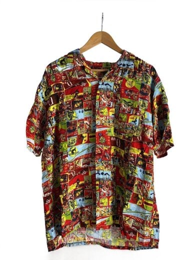 商品画像：アロハシャツ/レーヨン/レッド/総柄 1