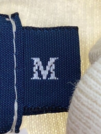 商品画像：ニット・セーター(厚手)/M/コットン/クリーム/無地/汚れ有/状態考慮 4