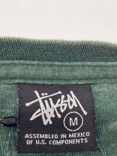 商品画像：長袖Tシャツ/M/コットン/グリーン/無地/色褪せ有/状態考慮// 3