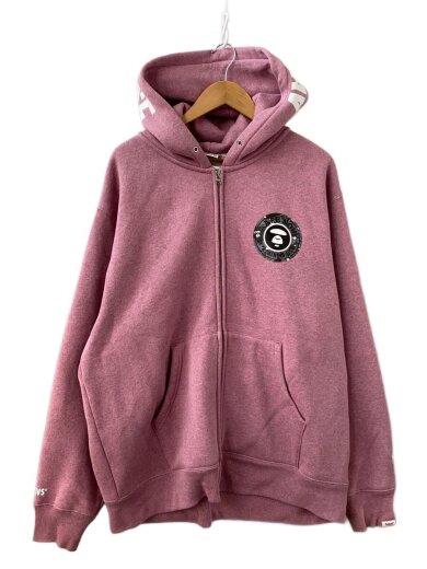 商品画像：ジップパーカー/XL/コットン/ピンク/無地/AAPSWMB345XBN// 1
