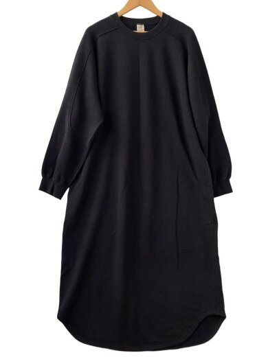 商品画像：長袖ワンピース/1/コットン/ブラック/無地/205-202034/20AW ロングスウェットワンピース// 1