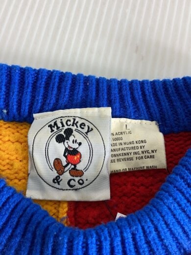 商品画像：ニット・セーター(厚手)/L/アクリル/マルチカラー/Mickey&Co/香港製 3