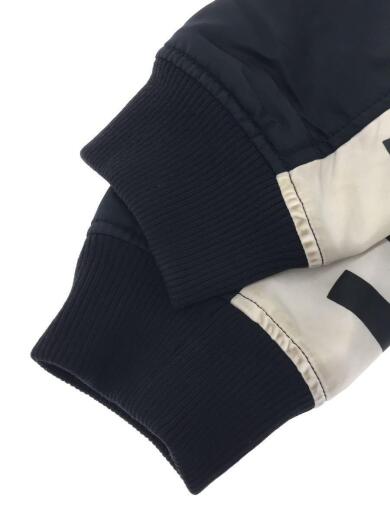 画像：uniform experimentスタジャン/1/ナイロン/BLK/プリント/UE-1560495