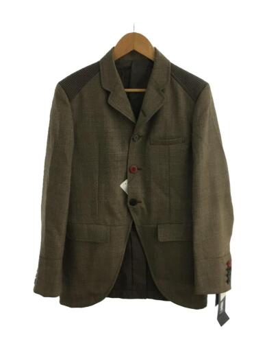 画像：UNDERCOVER21SS/チェックウエスト切替3つボタンジャケット/1/ウール/BRW/UC1A41011