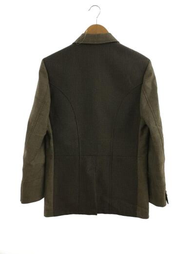 画像：UNDERCOVER21SS/チェックウエスト切替3つボタンジャケット/1/ウール/BRW/UC1A41012
