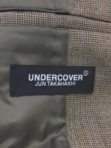 画像：UNDERCOVER21SS/チェックウエスト切替3つボタンジャケット/1/ウール/BRW/UC1A41013