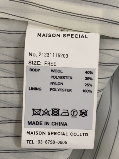 商品画像：バックベルト/カットオフ/21231115203/ジレベスト/FREE/ウール/BLK 4