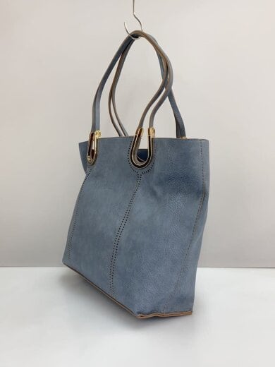 商品画像：ハンドバッグ/レザー/BLU/無地 2