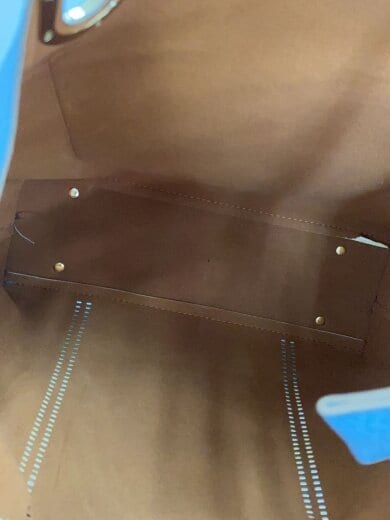 商品画像：ハンドバッグ/レザー/BLU/無地 6