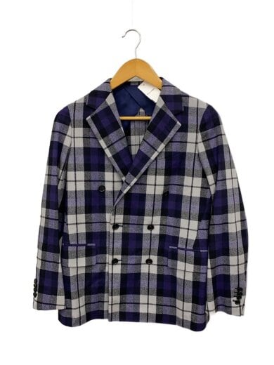 画像：DRAWERテーラードジャケット/36/ウール/PUP/チェック/652229905951