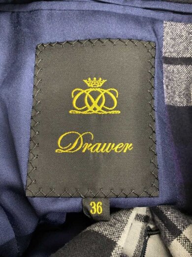 画像：DRAWERテーラードジャケット/36/ウール/PUP/チェック/652229905953
