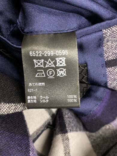 画像：DRAWERテーラードジャケット/36/ウール/PUP/チェック/652229905954