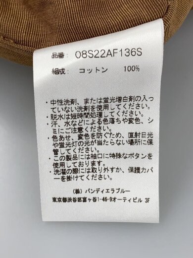 商品画像：長袖シャツ/3/コットン/BRW/08S22AF136S 5