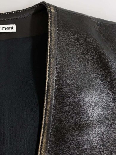 商品画像：UE-252001/ベスト/2/羊革/BLK 5