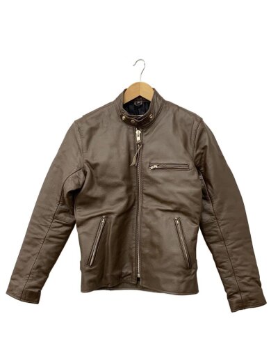 商品画像：シングルライダースジャケット/36/牛革/BRW 1