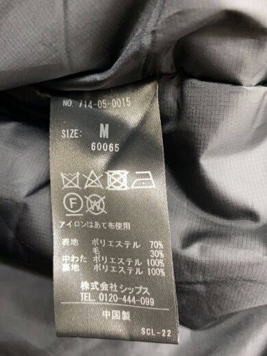 商品画像：ダウンジャケット/M/ポリエステル/BLK/無地/714-05-0015 4