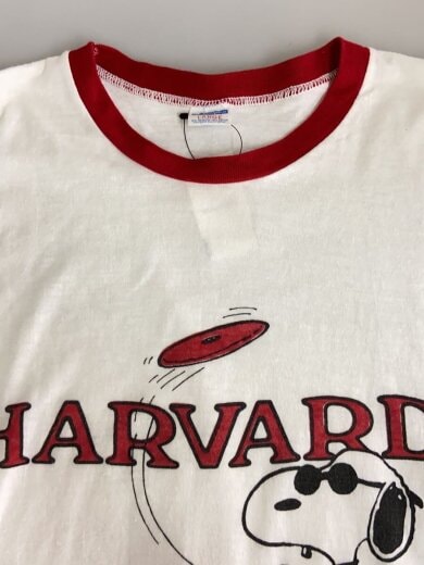 商品画像：70s/バータグ後期/スヌーピー/HARVARD/リンガーTシャツ/L/コットン/WHT 5