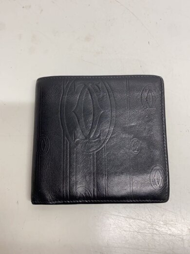 商品画像：2つ折り財布/レザー/BLK/メンズ 2