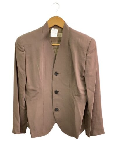 商品画像：ノーカラージャケット/S/ウール/BRW/無地/J0104FJ511 1