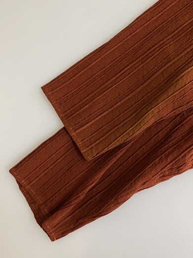 商品画像：チュニックシャツ/長袖シャツ/M/シルク/BRW/J0144FB532 5