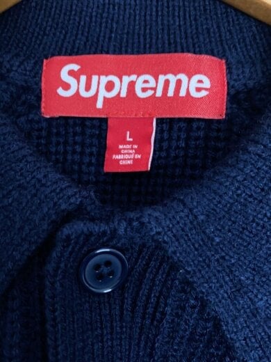 商品画像：supreme small box polo sweater/ニット・セーター(厚手)/L/アクリル/NVY 4
