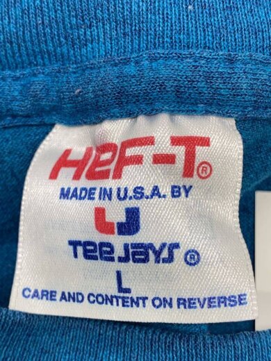 商品画像：HeF-T/TeeJoys/90s/USA製/フェザー/Tシャツ/L/コットン/BLU 3