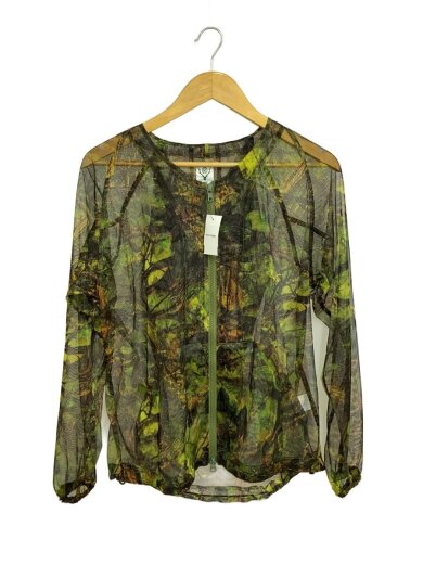 商品画像：ジップパーカー/XS/ポリエステル/GRN/総柄/EJ794 1