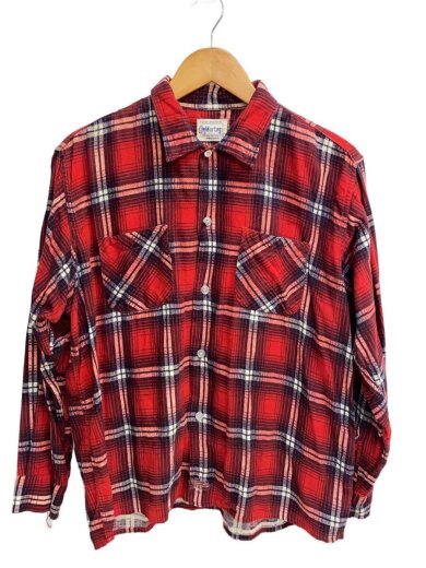 商品画像：Murtag/長袖シャツ/L/コットン/RED/チェック 1