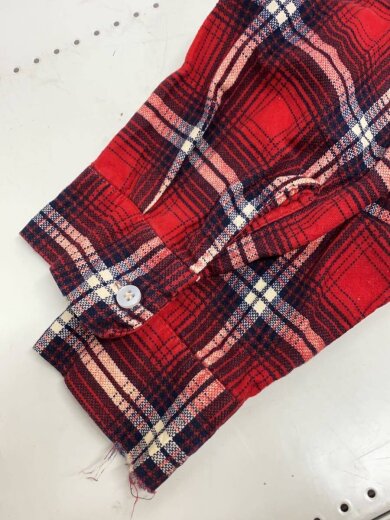 商品画像：Murtag/長袖シャツ/L/コットン/RED/チェック 4