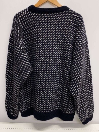 商品画像：80s/バーズアイ/ノルウェー製/ニット・セーター(厚手)/XXL/ウール/NVY/05086 2