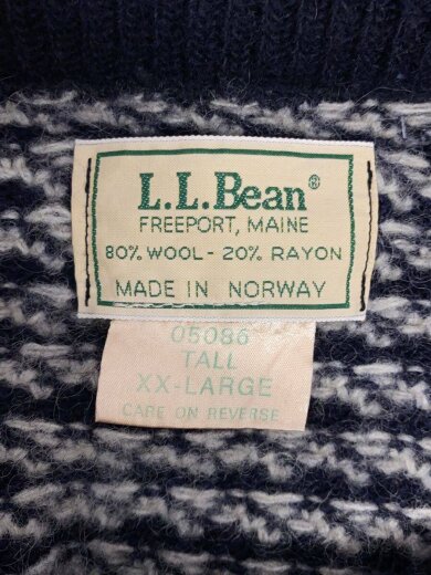 商品画像：80s/バーズアイ/ノルウェー製/ニット・セーター(厚手)/XXL/ウール/NVY/05086 3