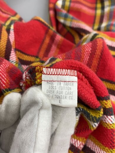 商品画像：ネルシャツ/L/コットン/RED/チェック 4